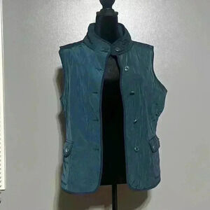 Talbots Petite, Vest,‎ size M, Green